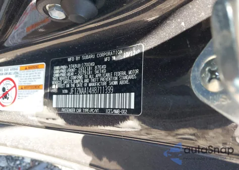 2017 Toyota 86 from USA, damaged, VIN JF1ZNAA14H8711399